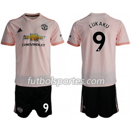 Camisetas Manchester United Lukaku 9 Niño Segunda Equipacion 2018/2019